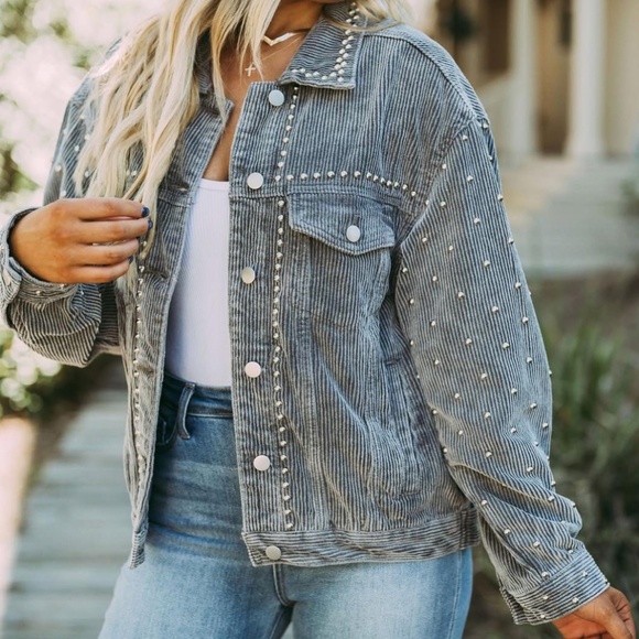 Jax Studded Corduroy Jacket - Picture 1 of 1